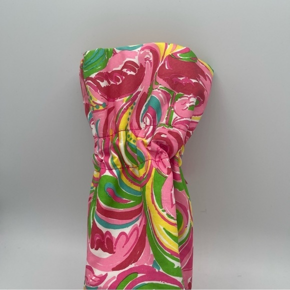 LILLY PULITZER Wine Tote ALL NIGHTER Pink Flaming Gold Logo Hostess Party Gift - Picture 5 of 7